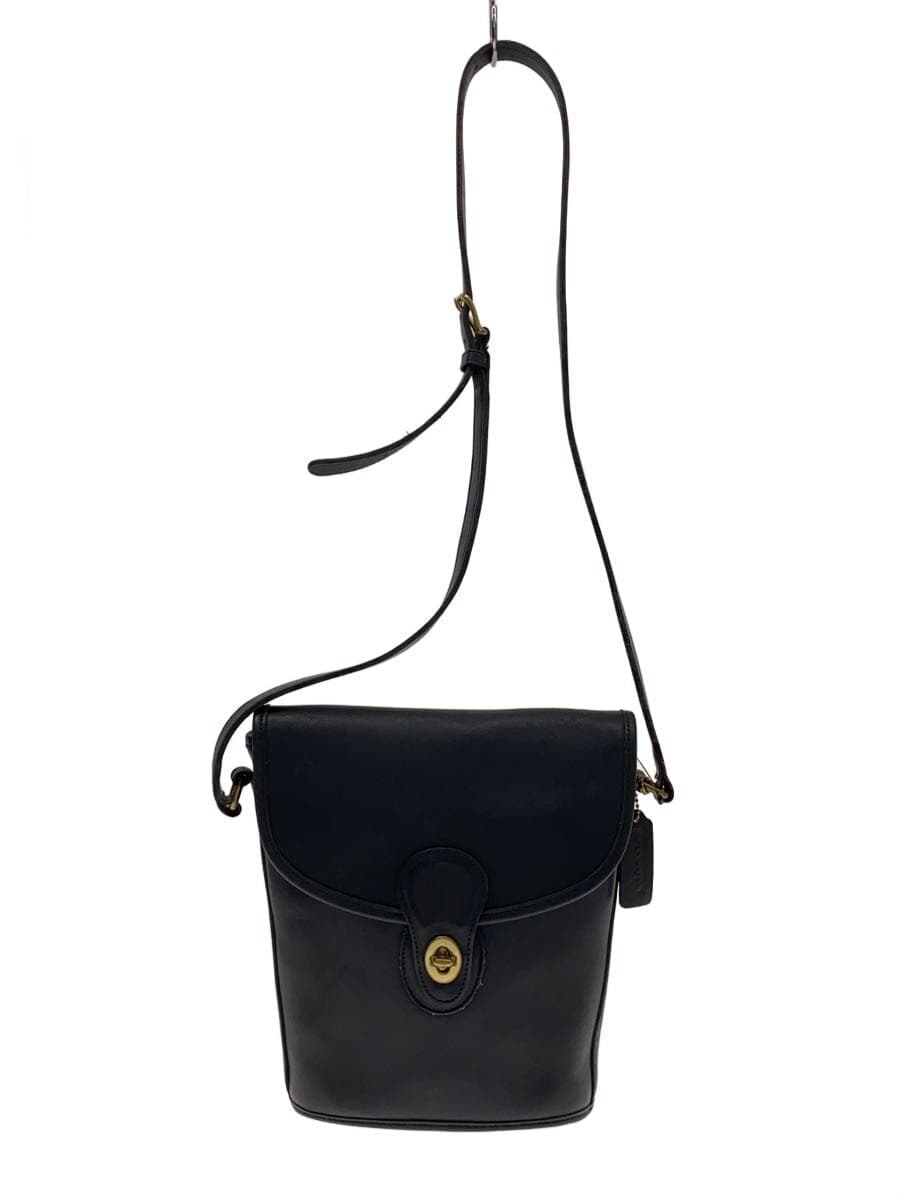 COACH Shoulder Bag Leather Black Solid F4C-9936