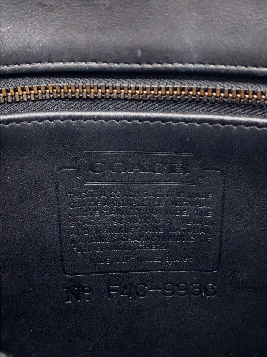 COACH Shoulder Bag Leather Black Solid F4C-9936 5