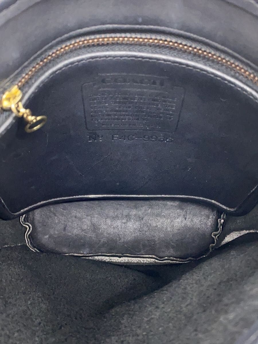 COACH Shoulder Bag Leather Black Solid F4C-9936 6