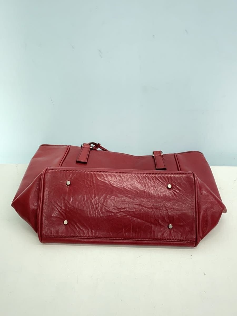 aniary Tote Bag Leather RED 4