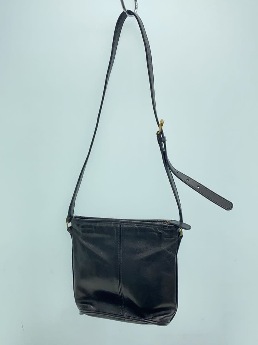 COACH Shoulder Bag Leather BLK 0452 MADE IN THE UNITED STATES 3