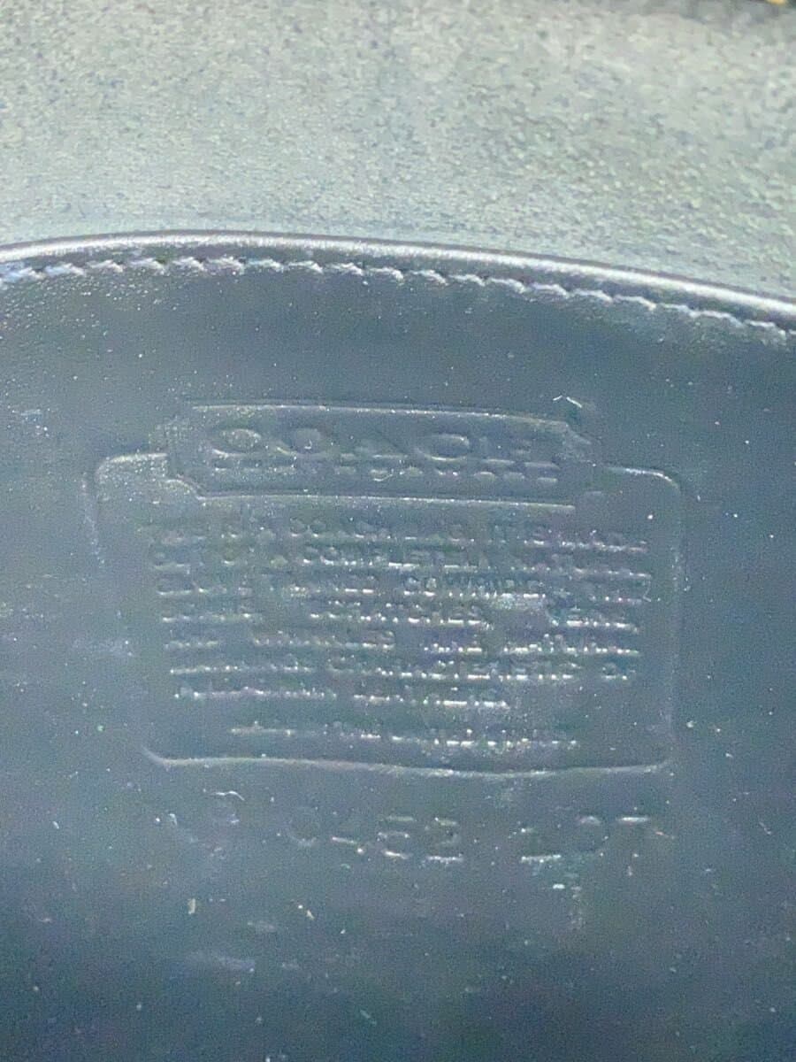 COACH Shoulder Bag Leather BLK 0452 MADE IN THE UNITED STATES 5