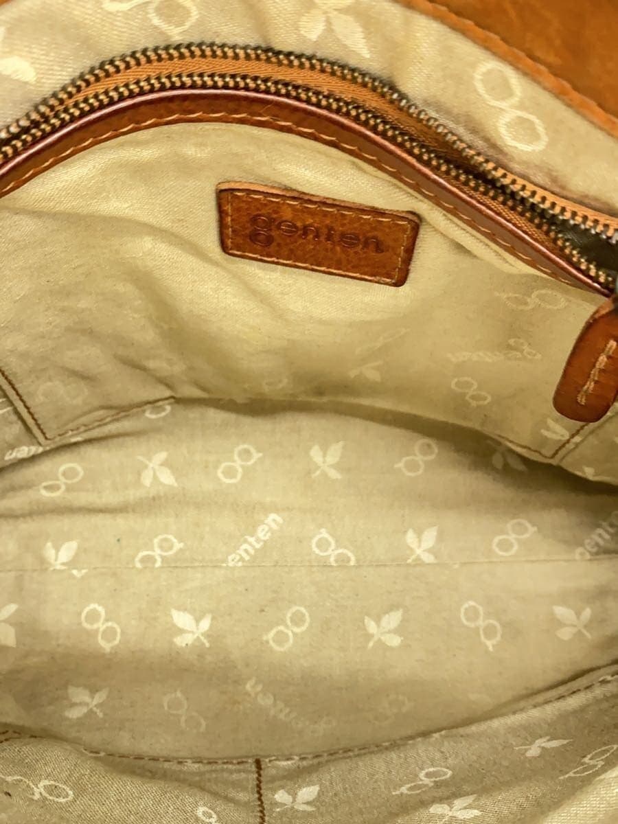 GENTEN Shoulder Bag Leather BRW Solid 6
