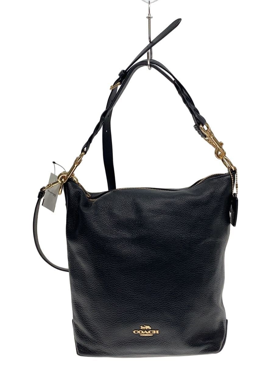 COACH Shoulder Bag_Duffle Leather BLK F31507