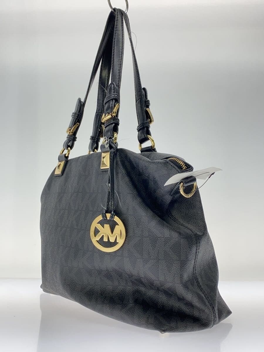 MICHAEL KORS Shoulder Bag Leather BLK All Over Pattern AP-1207 2