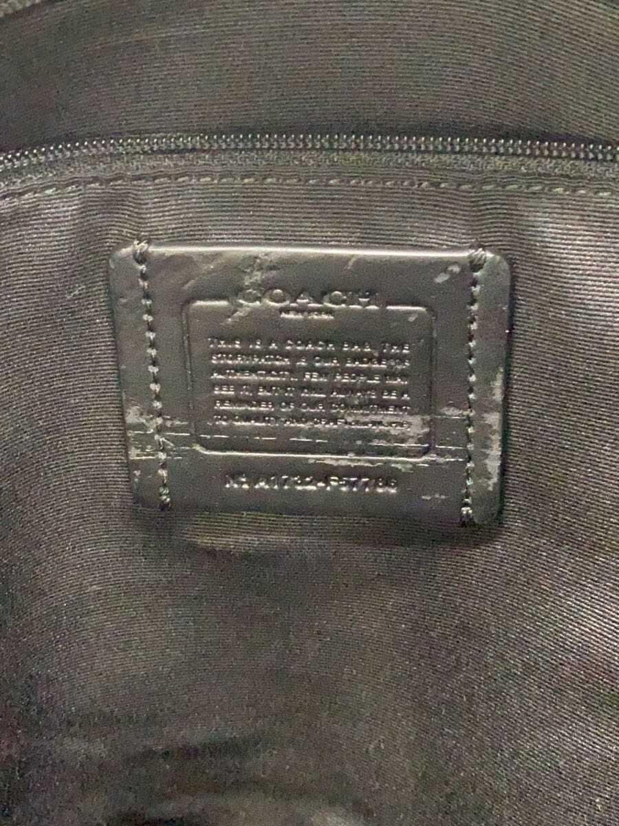 COACH Tote Bag Leather Black Solid Color 5