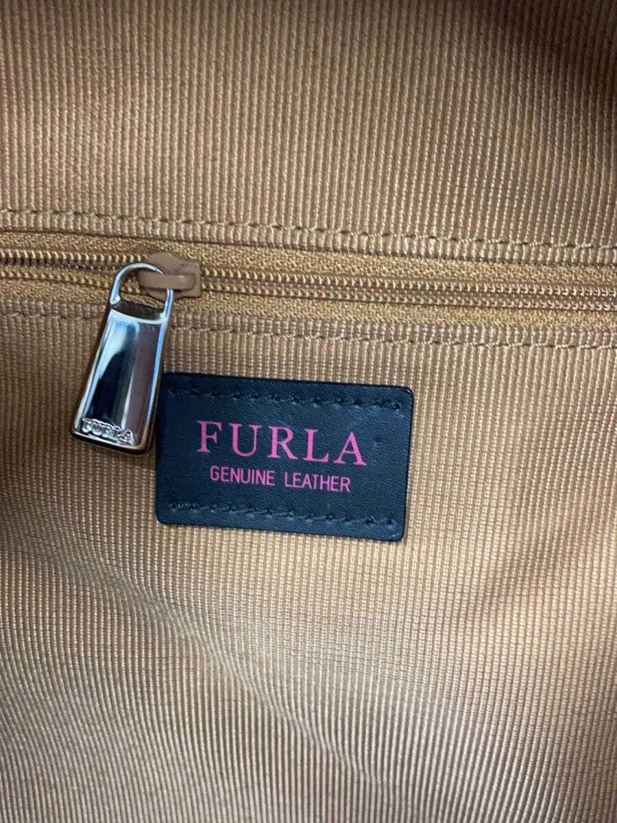 FURLA Backpack Leather BRW Solid Color 5