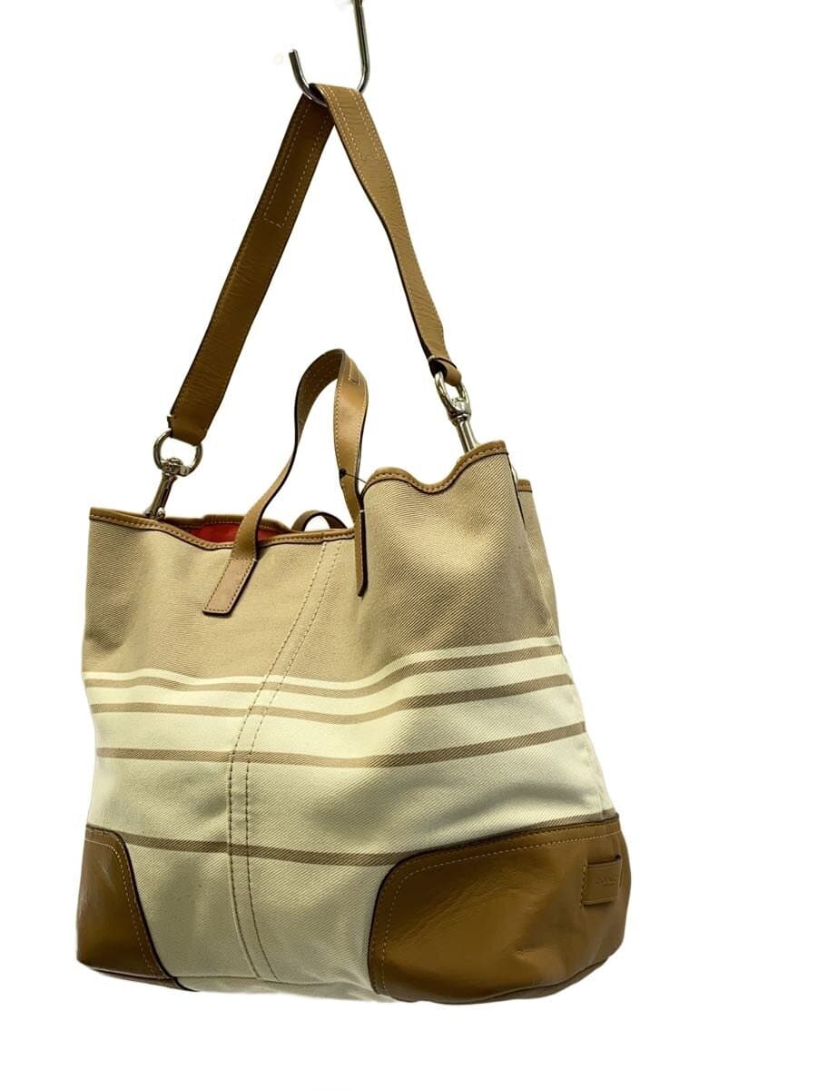 COACH Handbag_All Leather Canvas BEG Solid 2