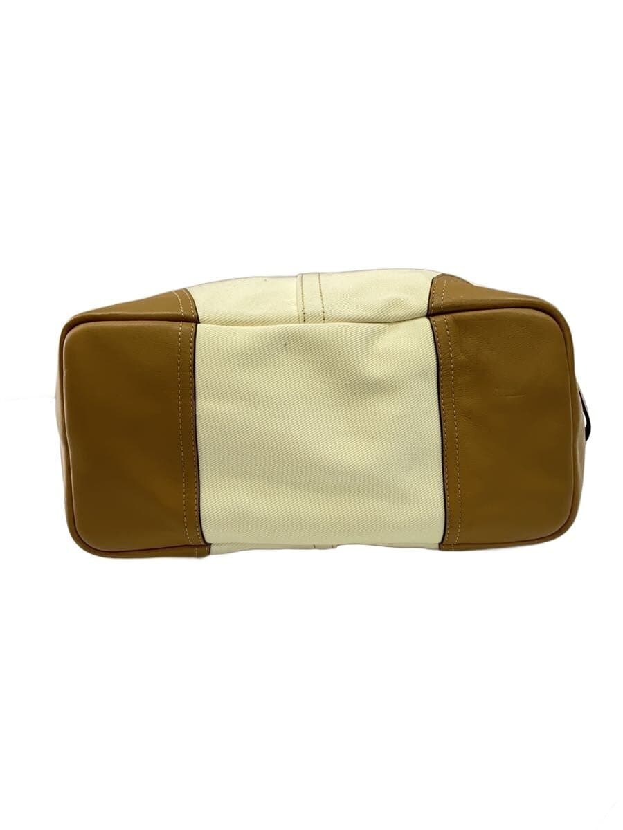 COACH Handbag_All Leather Canvas BEG Solid 4