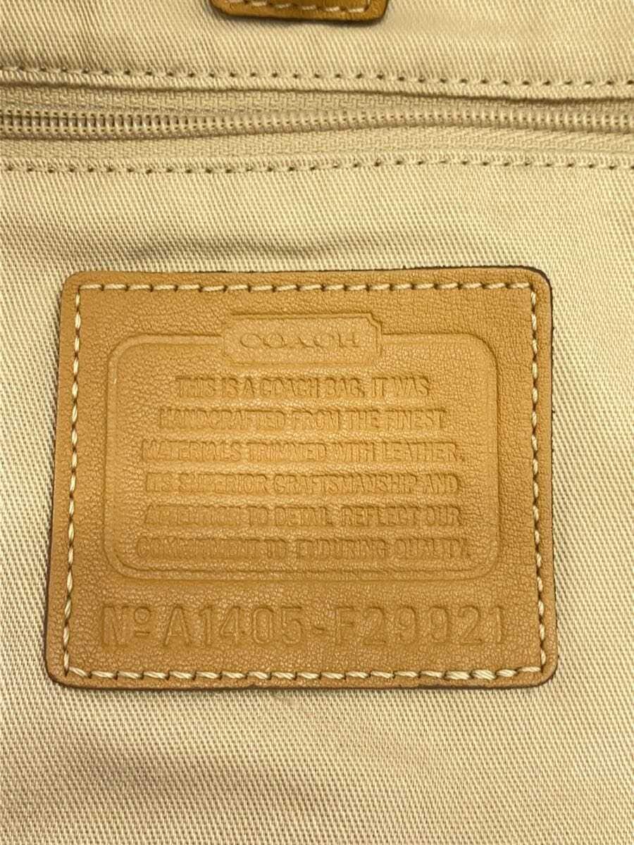 COACH Handbag_All Leather Canvas BEG Solid 5