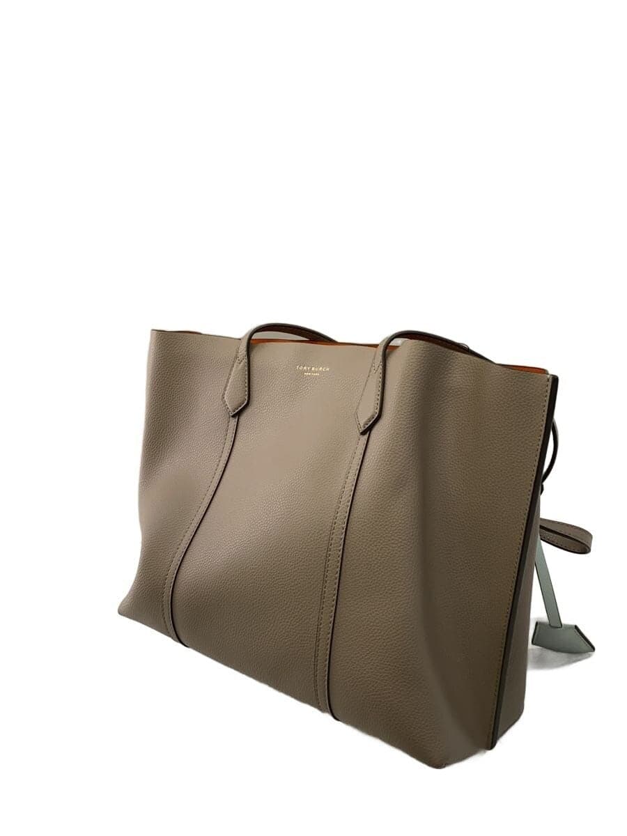 TORY BURCH Tote Bag Leather GRY Solid 81932 2