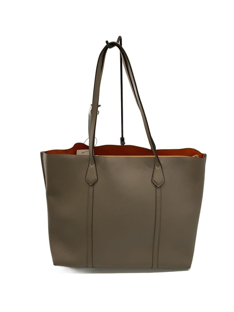 TORY BURCH Tote Bag Leather GRY Solid 81932 3
