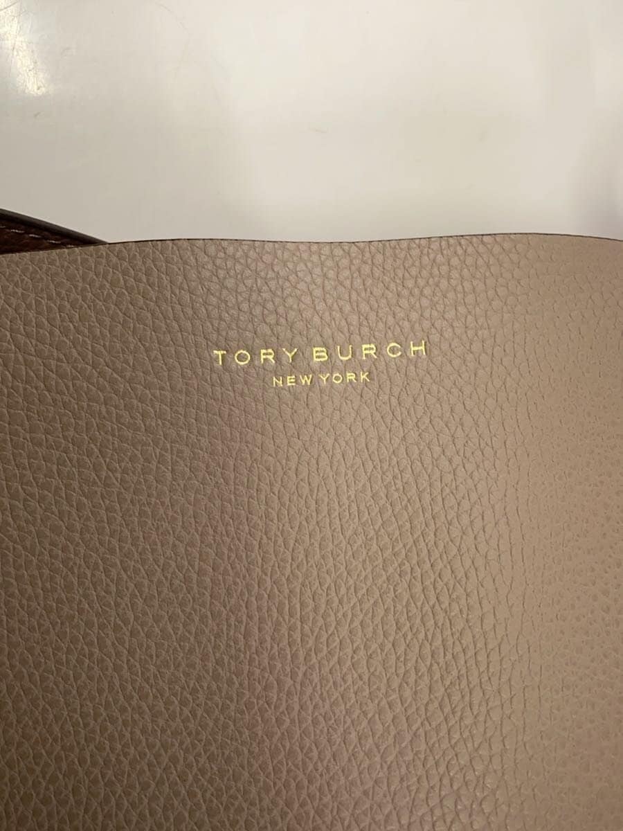 TORY BURCH Tote Bag Leather GRY Solid 81932 5