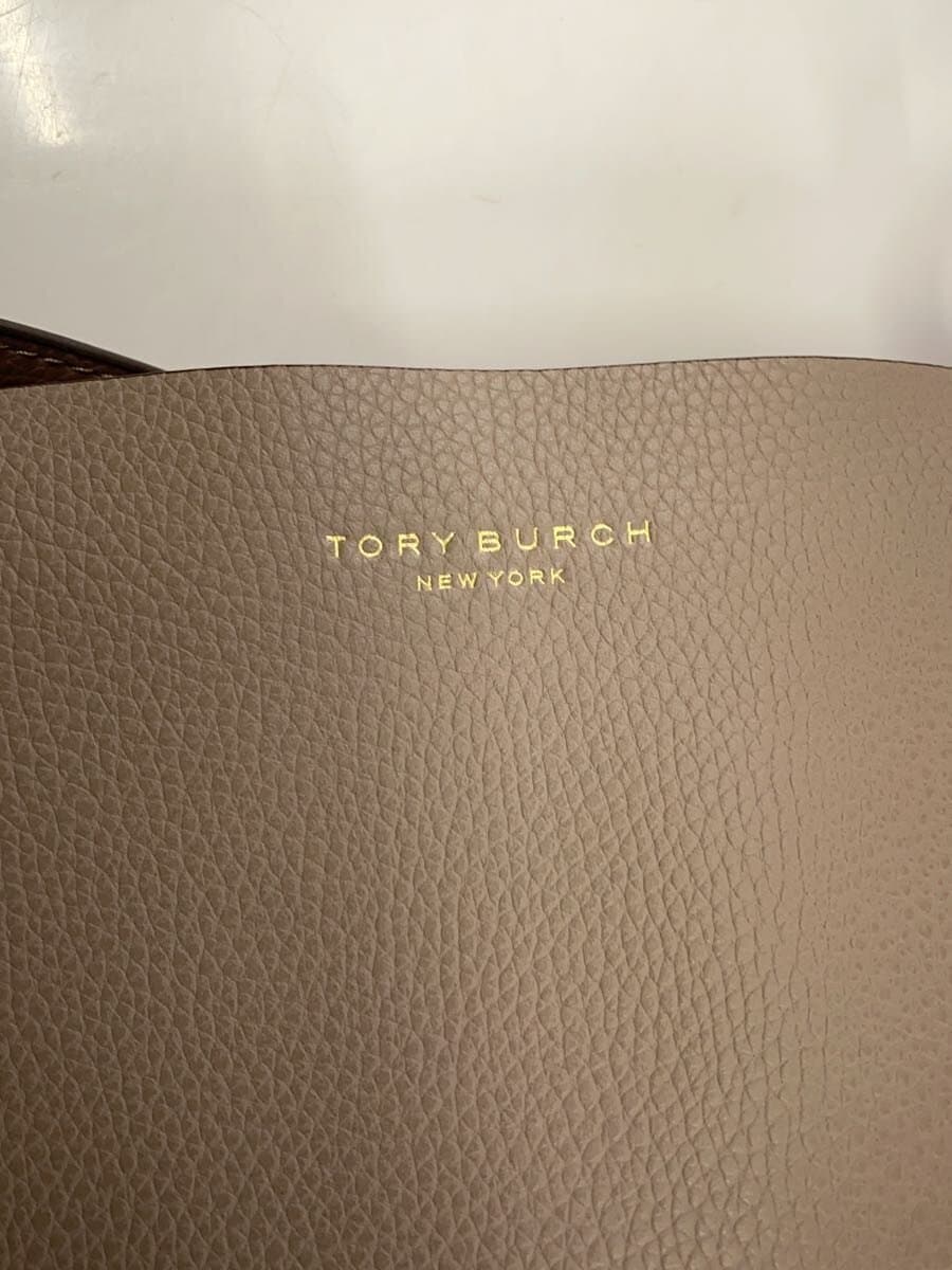 TORY BURCH Tote Bag Leather GRY Solid 81932 5