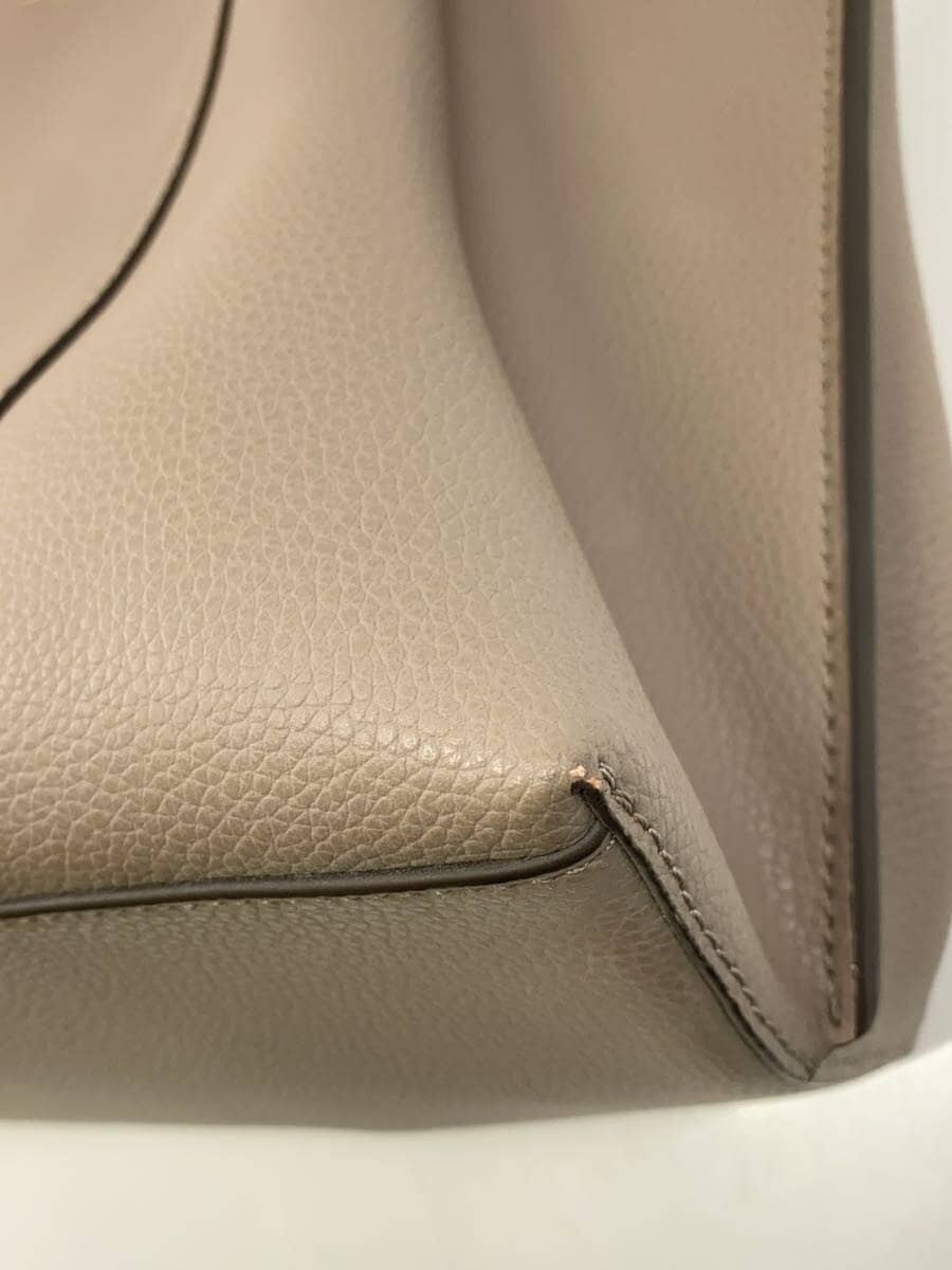 TORY BURCH Tote Bag Leather GRY Solid 81932 7