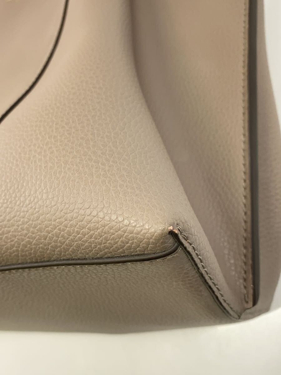 TORY BURCH Tote Bag Leather GRY Solid 81932 7