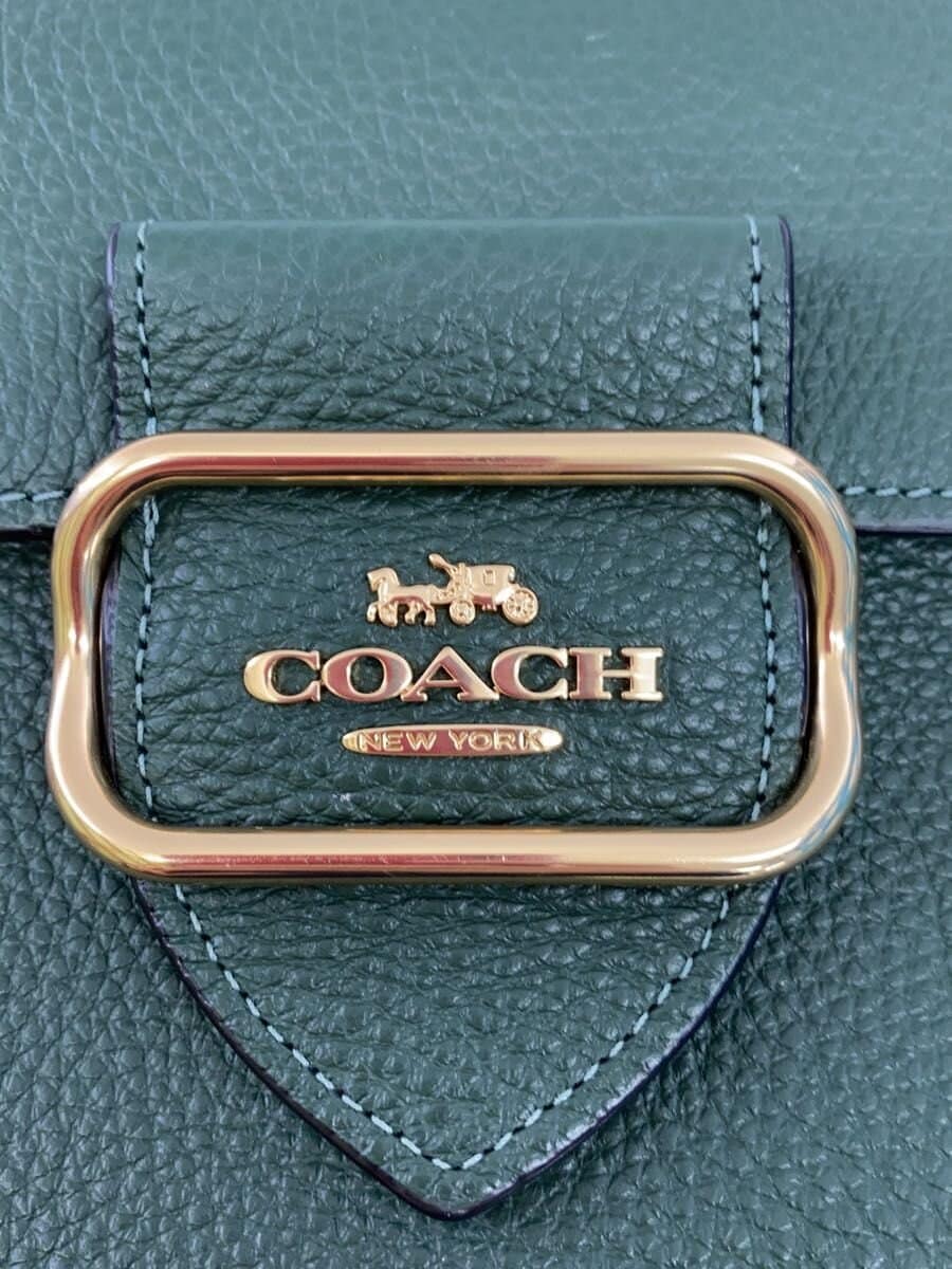 COACH Morgan Top Handle Satchel 2-Way Shoulder Bag Leather GRN CE568 5