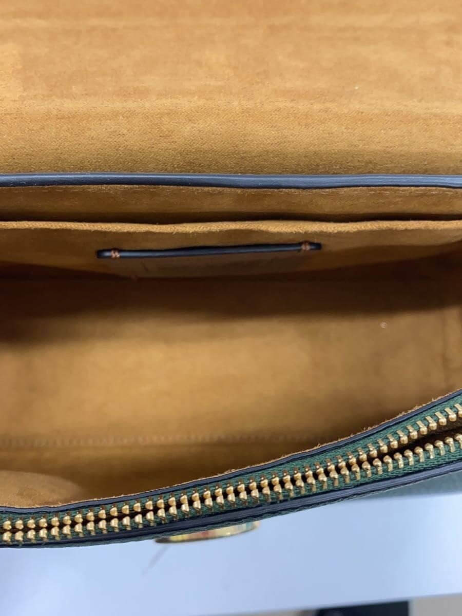 COACH Morgan Top Handle Satchel 2-Way Shoulder Bag Leather GRN CE568 6