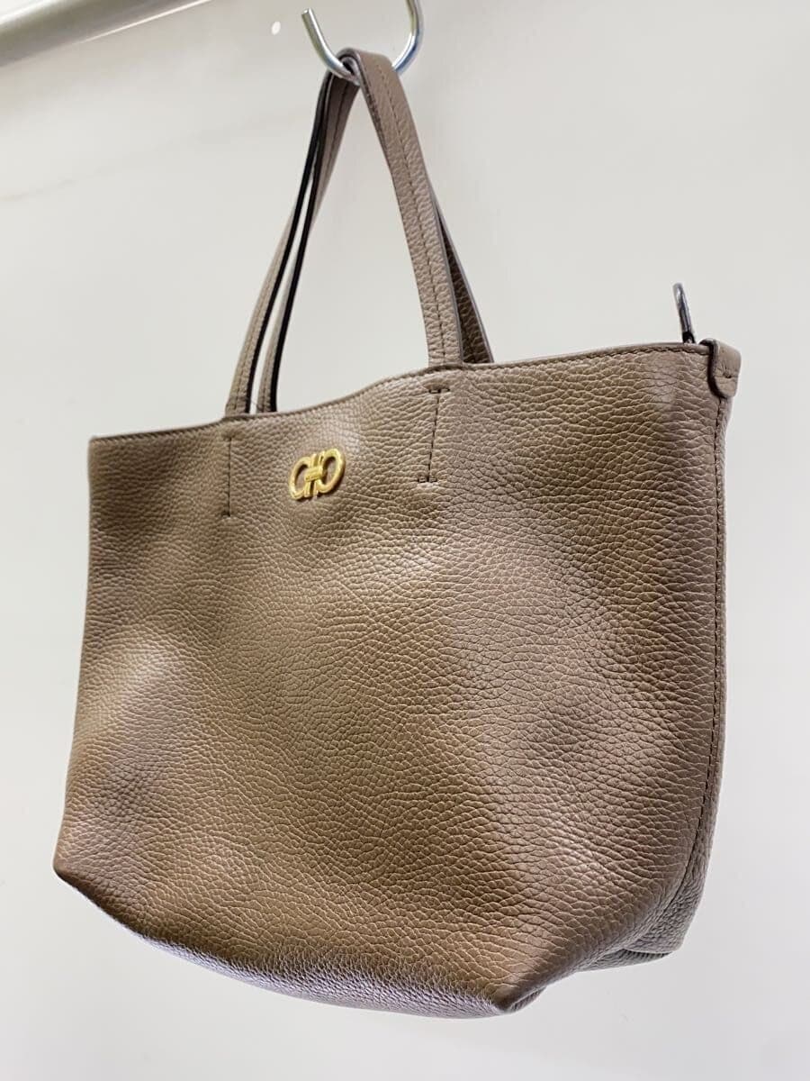 Salvatore Ferragamo Gancini Handbag Leather BRW GU-21D764 2