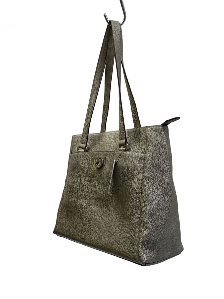 Other Brand +grace Natural Shrunken Twist Metal Tote Bag Leather SLV Solid 2