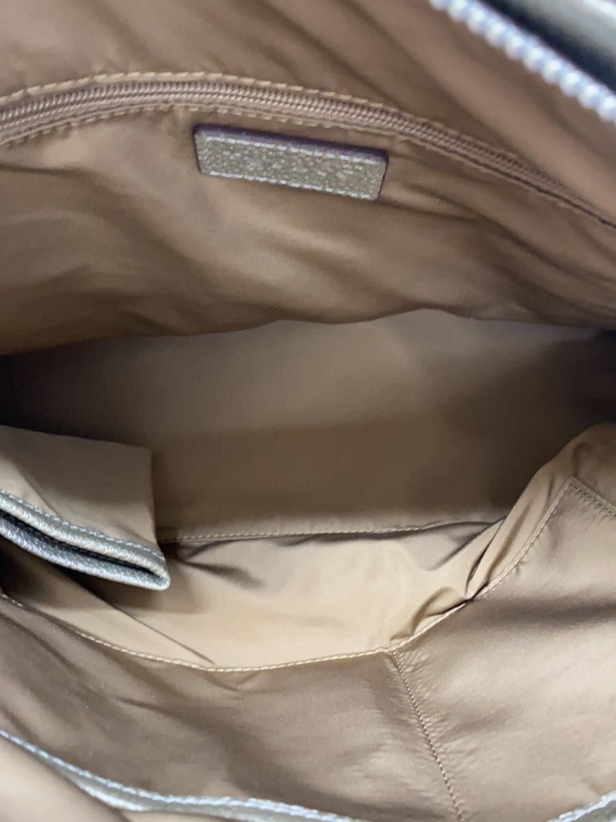 Other Brand +grace Natural Shrunken Twist Metal Tote Bag Leather SLV Solid 6