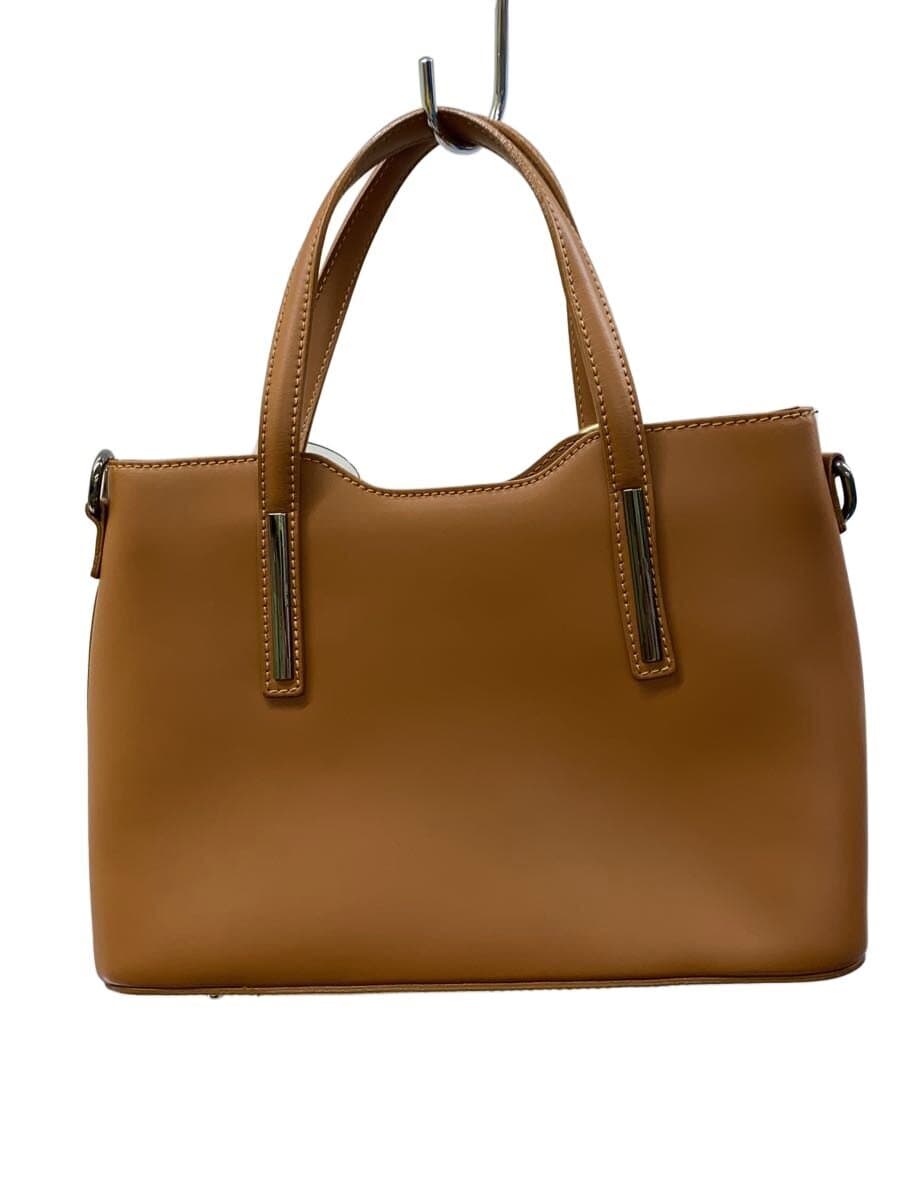 Other Brand MAURO FABIANI 2-Way Fur Charm Shoulder Bag Leather CML Solid 3