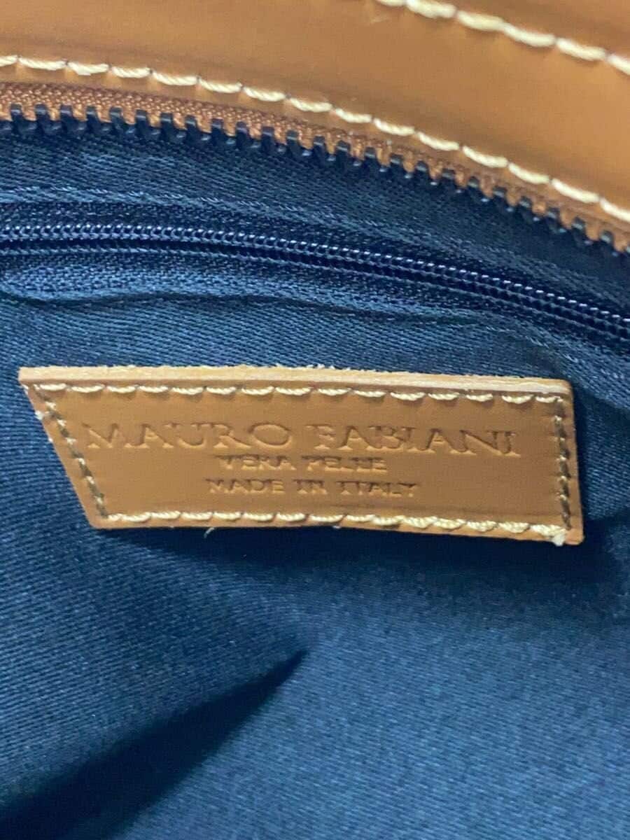 Other Brand MAURO FABIANI 2-Way Fur Charm Shoulder Bag Leather CML Solid 5