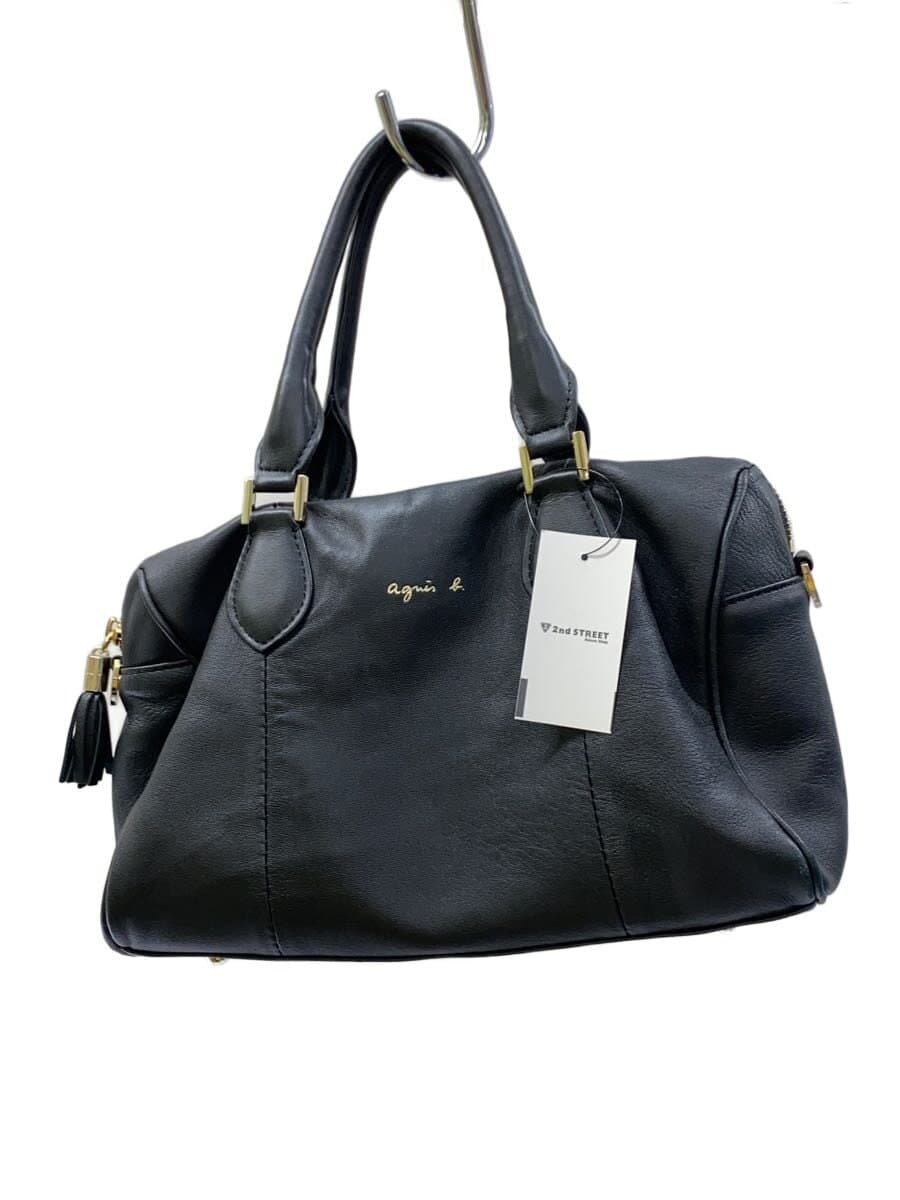 agnes b. Mini Handbag Sheepskin BLK Solid