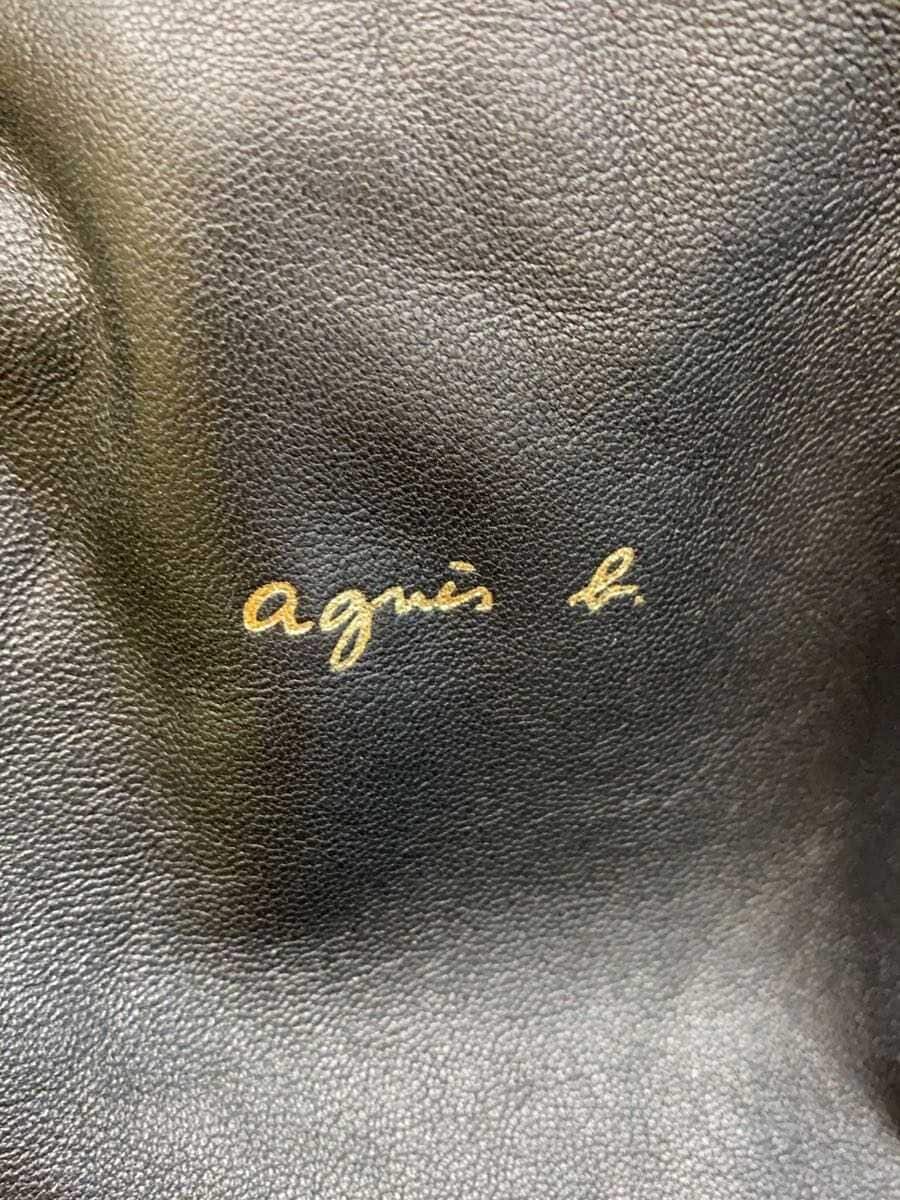 agnes b. Mini Handbag Sheepskin BLK Solid 5