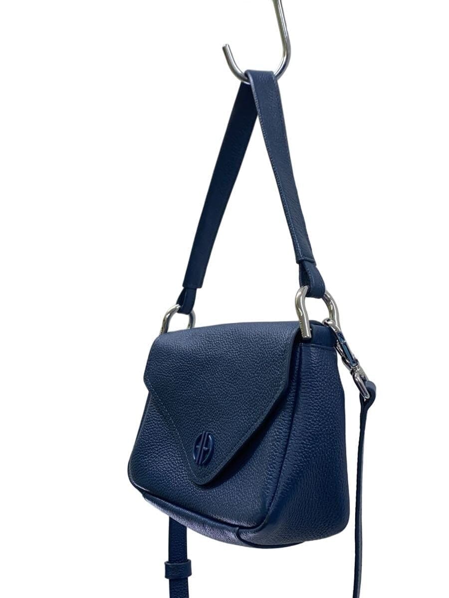 COLE HAAN Mini Flap Bag Leather BLU Solid U06272 2