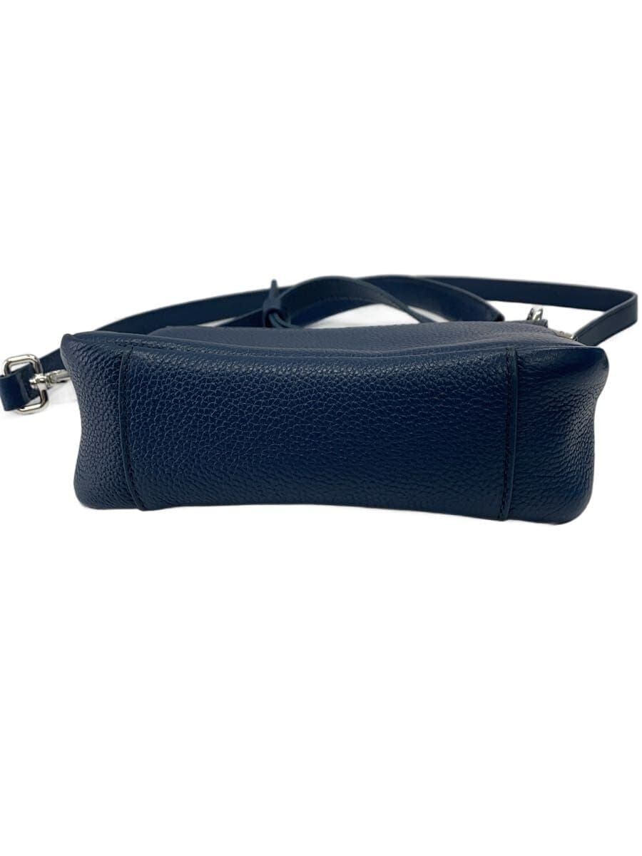 COLE HAAN Mini Flap Bag Leather BLU Solid U06272 4
