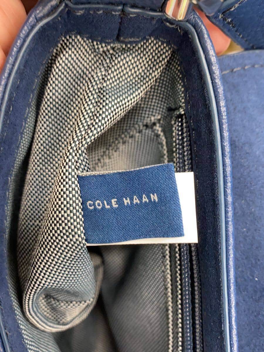COLE HAAN Mini Flap Bag Leather BLU Solid U06272 5