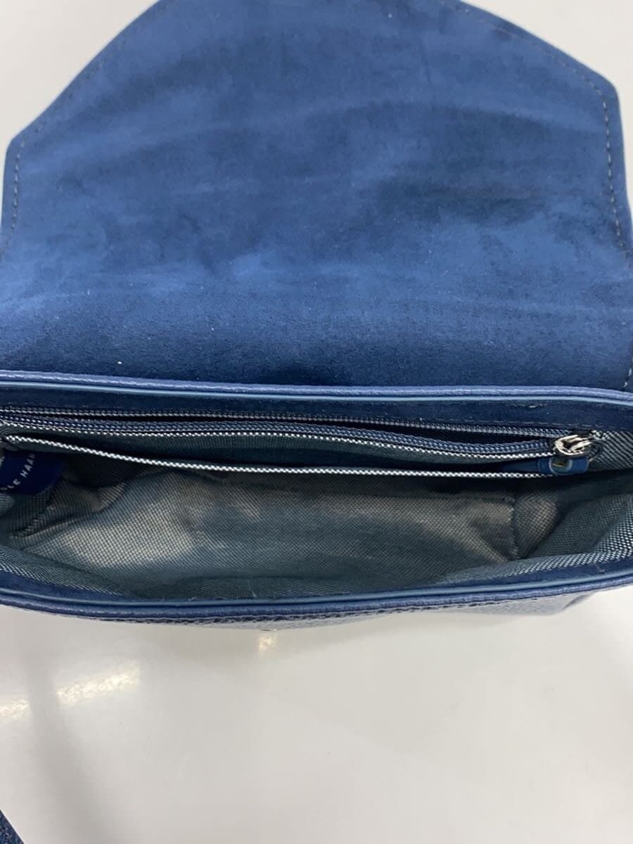 COLE HAAN Mini Flap Bag Leather BLU Solid U06272 6