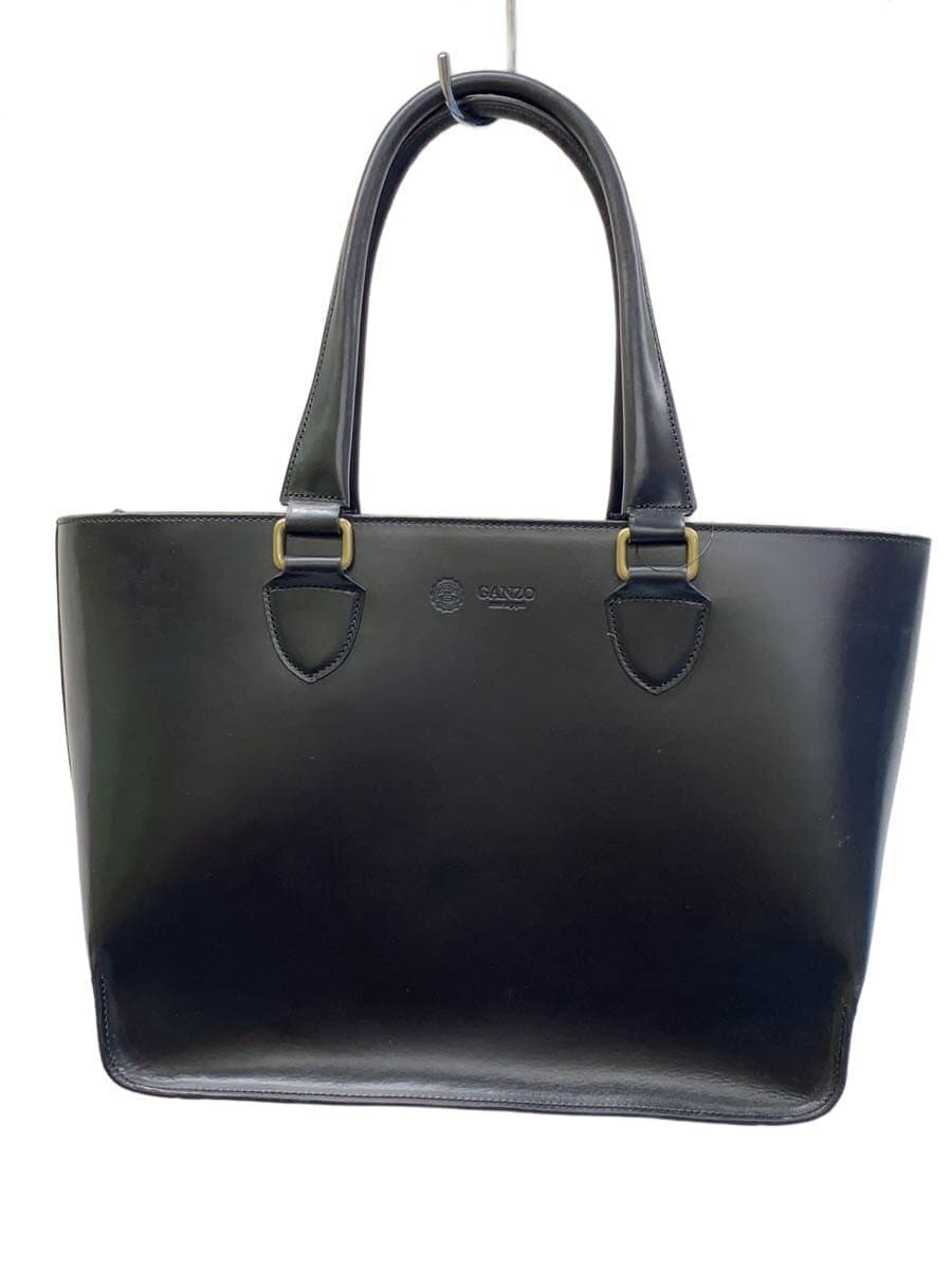 GANZO Bridle Leather Bag Leather BLK Plain