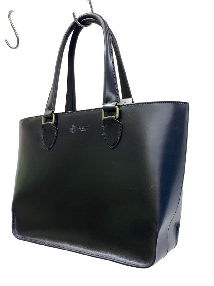 GANZO Bridle Leather Bag Leather BLK Plain 2