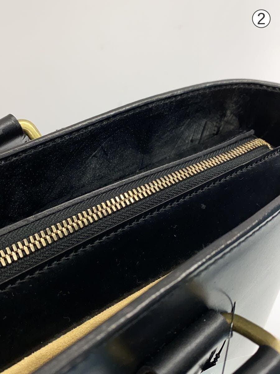 GANZO Bridle Leather Bag Leather BLK Plain 8