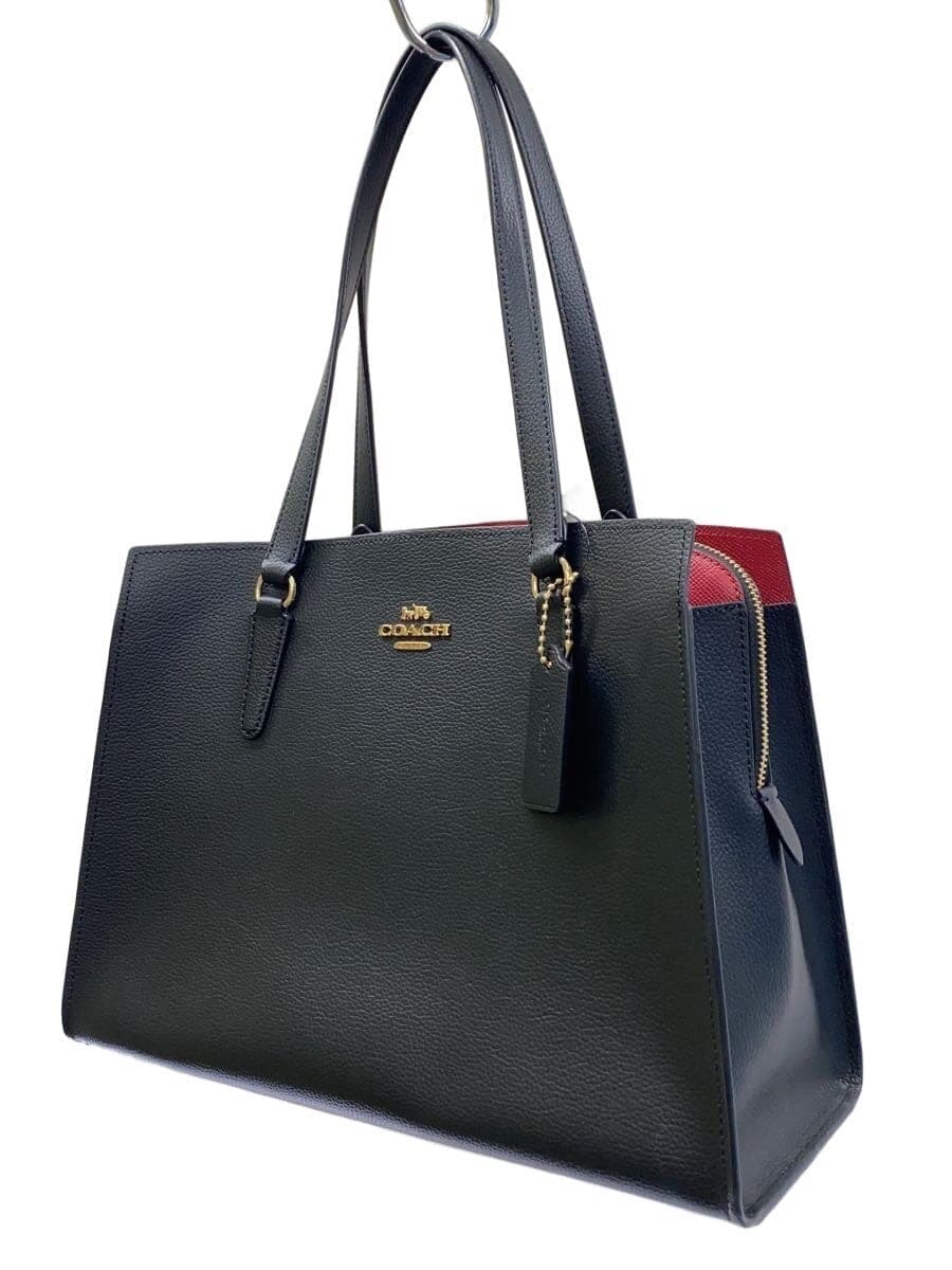 COACH Tatum Carryall Leather BLK Solid C4078 2