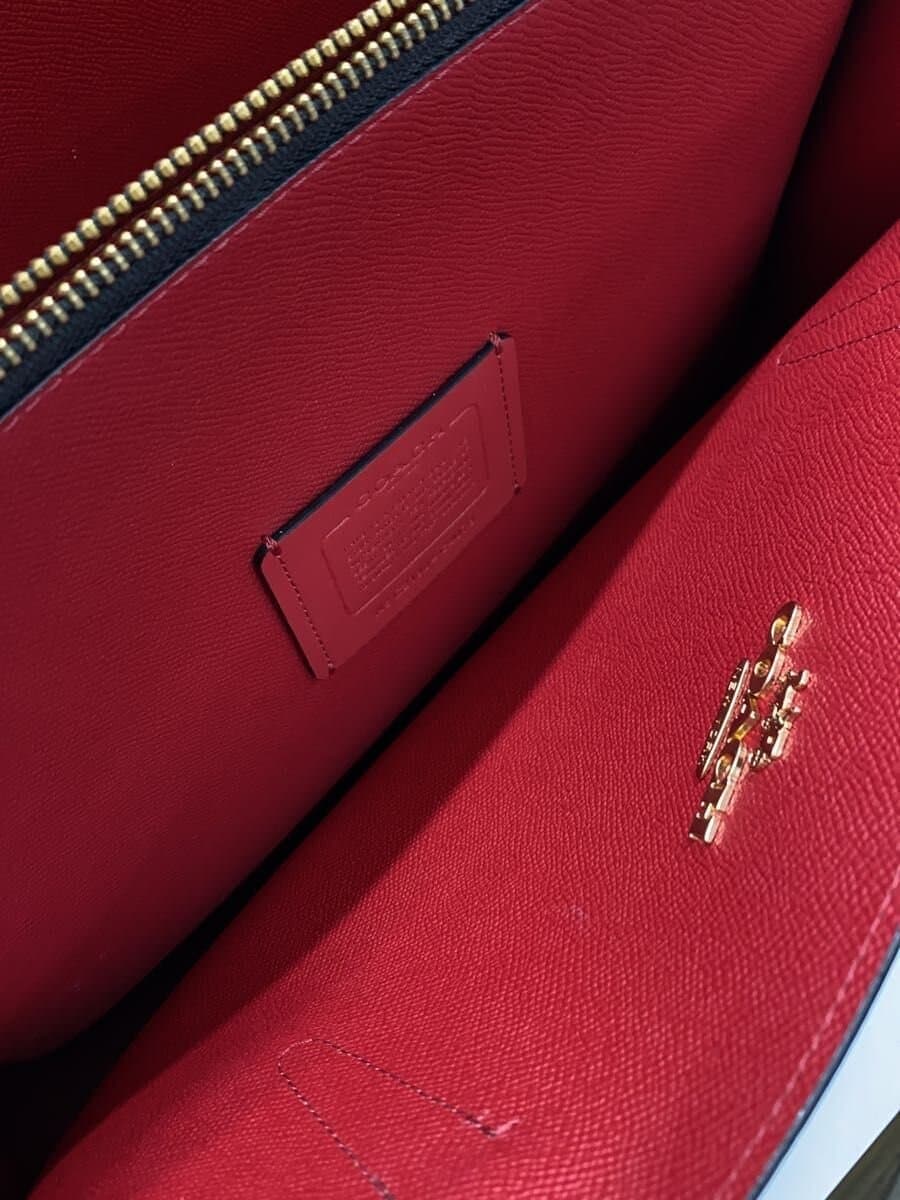 COACH Tatum Carryall Leather BLK Solid C4078 7