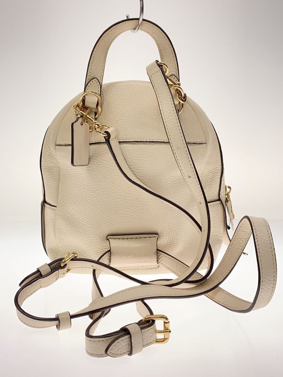 COACH Backpack Leather WHT F49125 3