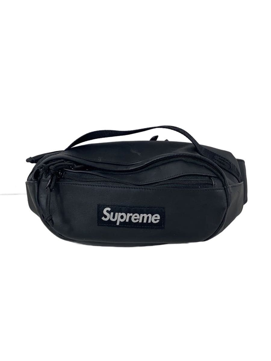 Supreme Waist Bag Leather BLK Solid