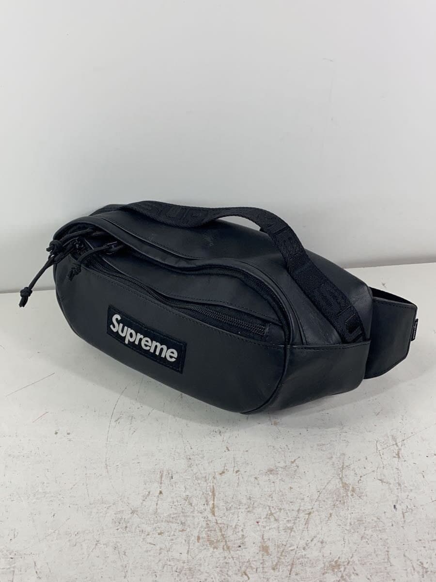 Supreme Waist Bag Leather BLK Solid 2