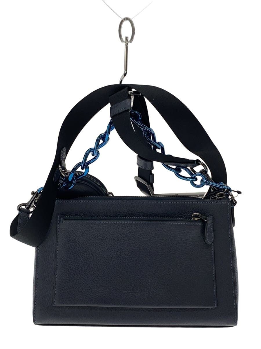 COACH Shoulder Bag Leather NVY Solid CE682