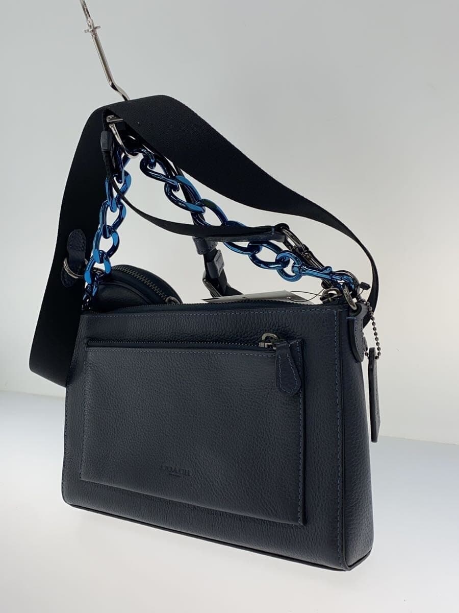 COACH Shoulder Bag Leather NVY Solid CE682 2