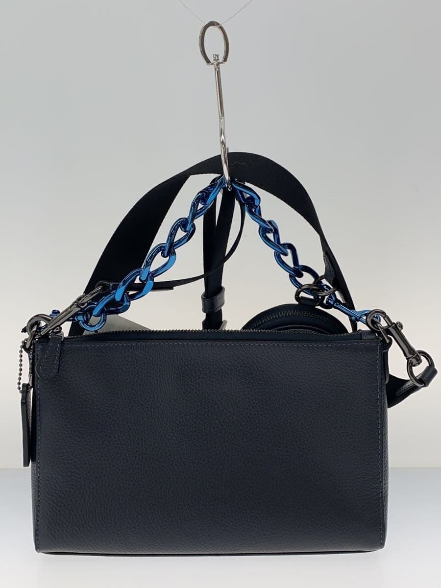 COACH Shoulder Bag Leather NVY Solid CE682 3