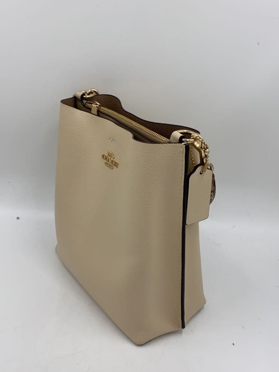 COACH Shoulder Bag Leather CRM 2