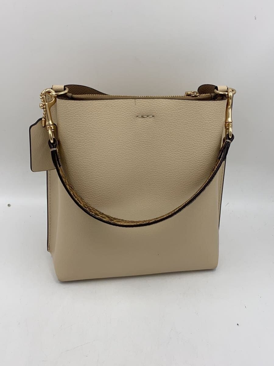 COACH Shoulder Bag Leather CRM 3