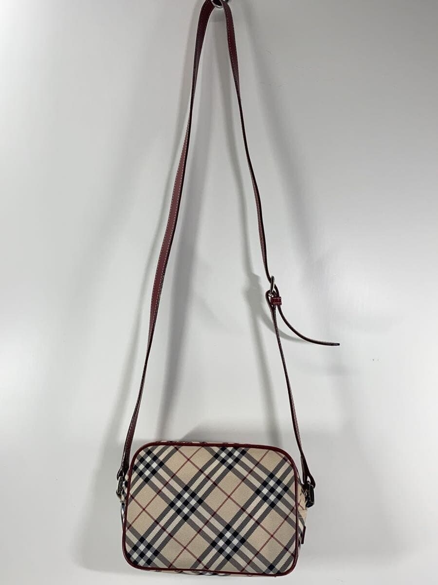 BURBERRY BLUE LABEL Shoulder Bag Canvas BEG Check ZAE73-300-43 3
