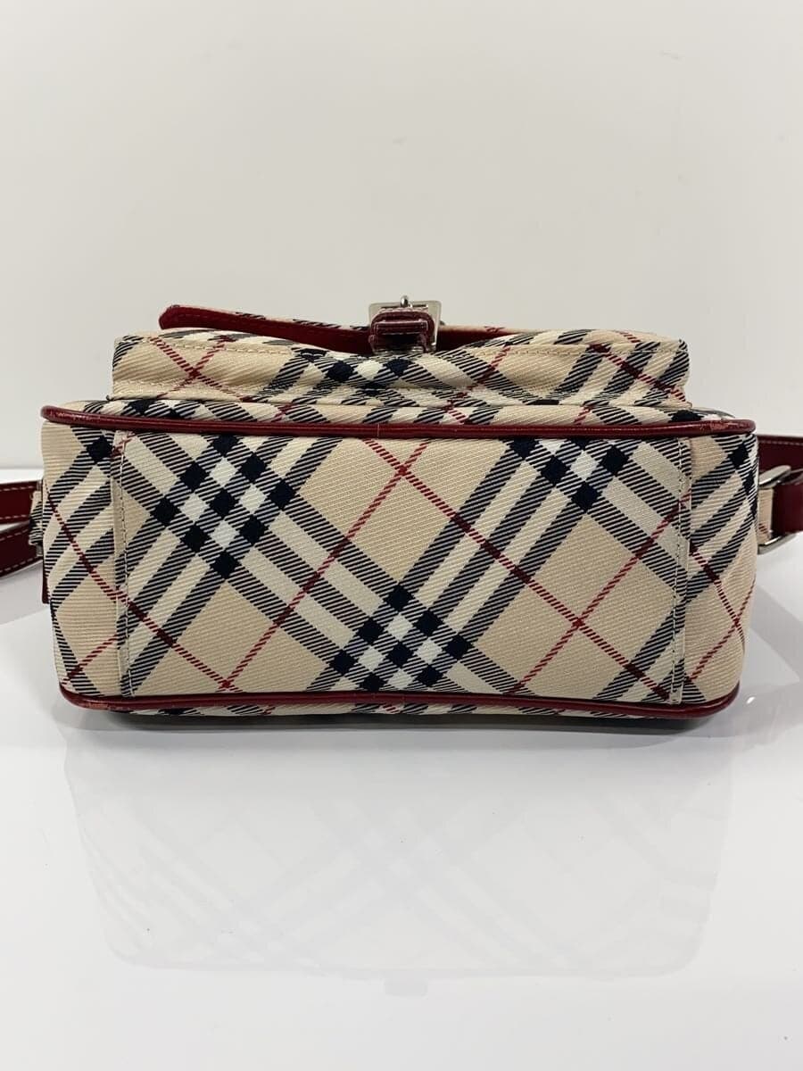 BURBERRY BLUE LABEL Shoulder Bag Canvas BEG Check ZAE73-300-43 4