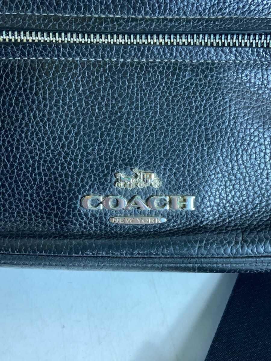 COACH Shoulder Bag Leather BLK 5