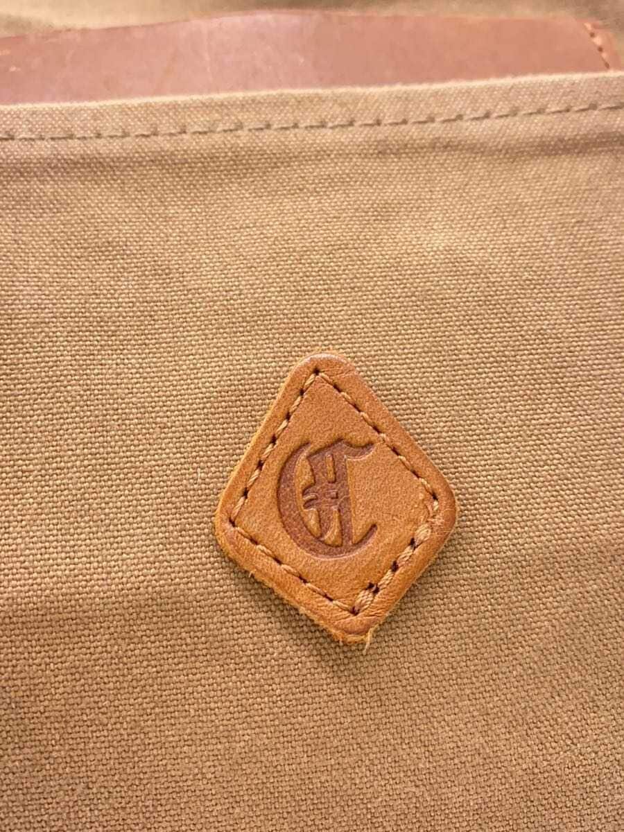 CLEDRAN leather switch handbag canvas BRW plain 5